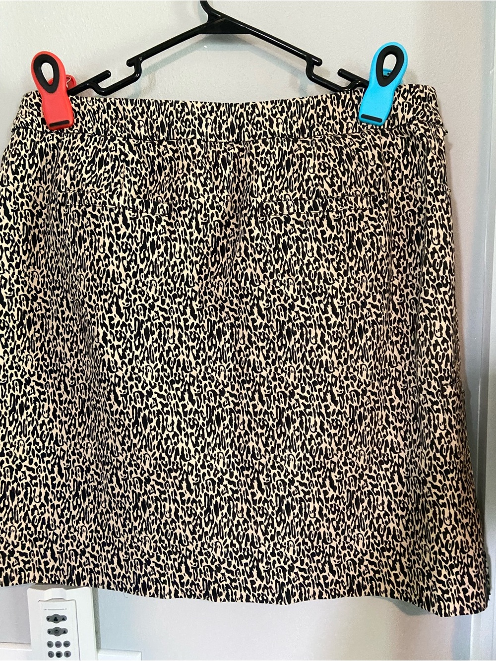Women's Beige and Black Leopard Print Skorts - Picture 3 of 6